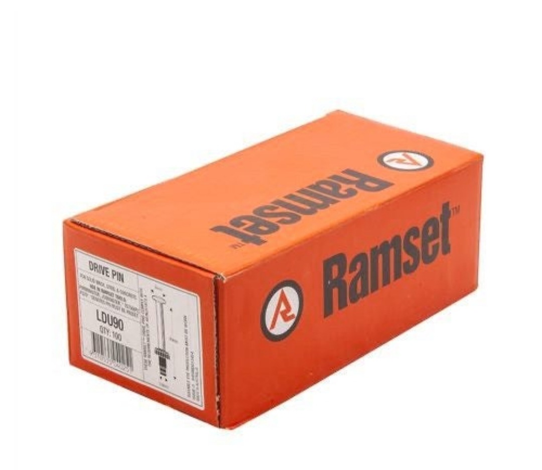 LDU90 Ramset Standard Drive Pins for Concrete Masonry and Steel 90mm