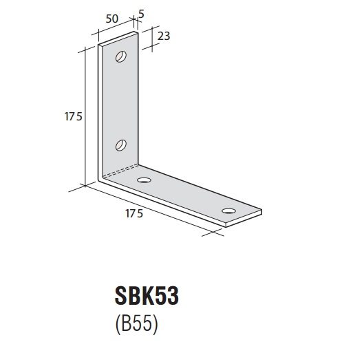 Bowmac B55 Angle Bracket Galv - Hitools