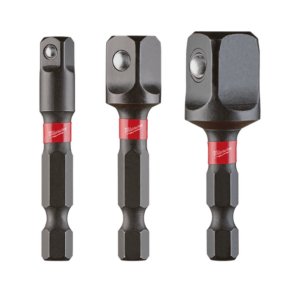 48325033 Milwaukee Shockwave Socket Adapter1/4,3/8,1/2 3Pc