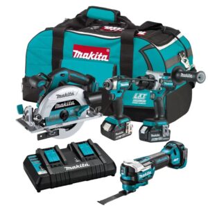 DLX4202GX1 makita 4pcs combo DHP486+DTD173+DTM52+DHS680+Dual charger+2xBL1860